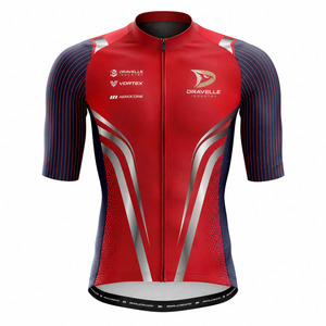 Maillot de cyclisme haute performance personnalisé, respirant, en polyester, avec fermeture éclair intégrale, poches arrière et ourlet en silicone - Product Image 2