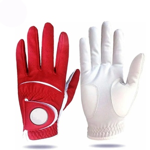 <b>Golf</b> Gloves Red Black Beige Anti Slip Breathable Comfortable Durable Universal Fit for Men and Women - Product Image 2