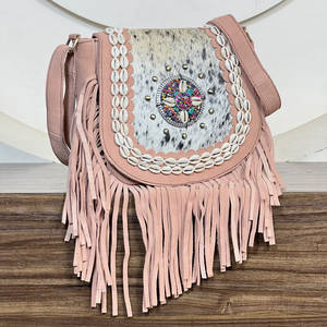 Sacs à main en cuir de vachette véritable personnalisés en gros avec franges, sacs à bandoulière en cuir élégants, sacs bohèmes, sacs vintage chics de style gypsy - Product Image 3