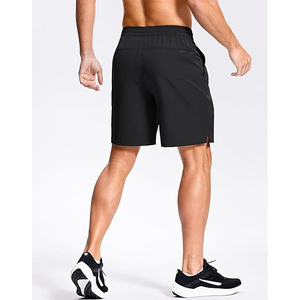 Pantalones Cortos Deportivos Negros de Secado Rápido para Hombre, con Bolsillos, Cintura Elástica, Corte Bermuda, Estilo Deportivo Informal - Product Image 3