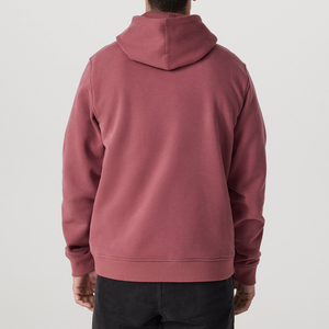 Sudadera de Algodón Lisa de Alta Calidad para Hombre, con Logotipo Personalizado, Color Rosa Malva, Sudadera con Capucha para Hombre - Product Image 2