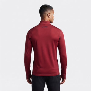 Stand Collar <b>Men</b> Half Zipper <b>Top</b> Long Sleeve Slim Fit Gym Fitness <b>Top</b> Custom Printed <b>Men</b> Thumb Loop Shirt <b>Men</b> Quick Dry Yoga <b>Top</b> - Product Image 2