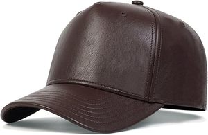 Leather Baseball <b>Cap</b> Adjustable PU Leather Outdoor Sport <b>Caps</b> for Men Women - Product Image 6