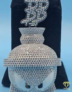 Colgante Alien Personalizado de Hip Hop para Hombre con Diamantes VVS Cultivados en Laboratorio en Plata de Ley 925, Joyería Hip Hop - Product Image 5