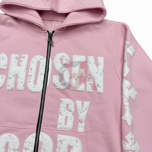 Sudadera con Capucha para Hombre, Última Llegada OEM, Lavado Ácido, Alta Calidad, Nuevo Modelo 2026, Cómoda, con Cremallera y Estampado, 100% Algodón Felpa - Product Image 4