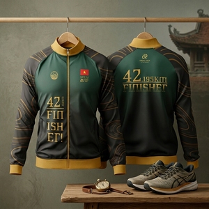 Custom Finisher <b>Jacket</b> Marathon <b>Running</b> Shirt Quick Dry Performance Wear Breathable <b>Lightweight</b> Sportswear Wholesale - Product Image 4