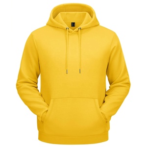 Sudadera con Capucha para Hombre, Color Verde Lima, Corte Regular, Color Sólido, Estilo Casual para Otoño, con Bolsillo, Material de Felpa Tejida 2027 - Product Image 3
