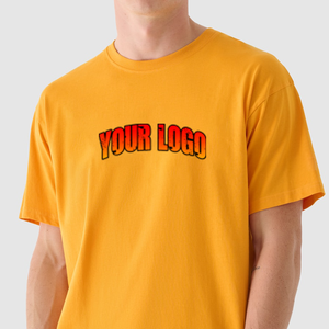 T-shirts unisexe oversize en coton 100% de haute qualité 300g, coupe décontractée, avec logo personnalisé imprimé en relief, vierges - Product Image 2