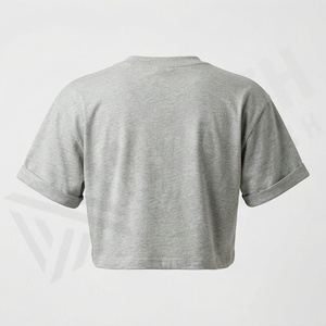 Camiseta Corta Personalizada de Color para Mujer, Material Premium, Ropa Casual de Moda con Manga Corta - Product Image 2