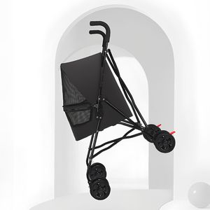 Passeggino Pieghevole Leggero Nero per Cani e Gatti di Piccola Taglia con Ventilazione a Rete e Portabicchieri per Trasportare il Tuo Amico Peloso - Product Image 4