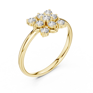 Anillo de Compromiso y Aniversario Clásico con Diamantes Reales, Certificado por IGI, Chapado en Oro para Mujer - Product Image 5