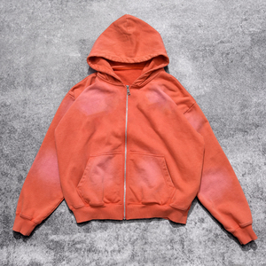 Conjunto Deportivo Personalizado para Hombre, de Poliéster/Algodón, Tejido, Lavado al Ácido, con Cierre, de Secado Rápido, Informal, de Verano, de Dos Piezas, Sudadera con Capucha y Pantalones Cortos - Product Image 3