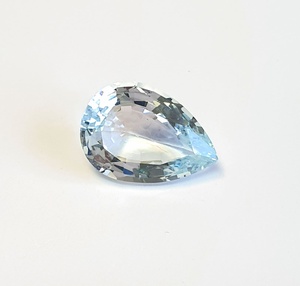 Aigue-marine naturelle en forme de poire, pierre précieuse en vrac, bleu ciel, pierre de naissance de mars, pierre précieuse bleue pour la fabrication de bijoux, vente en gros ZUBEDA GEMS - Product Image 4
