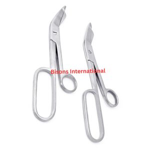 BISONS Tijeras para cortar yeso al por mayor con mordazas dentadas, 2 unidades, de acero inoxidable, instrumentos quirúrgicos para extracción de yeso ortopédico - Product Image 1