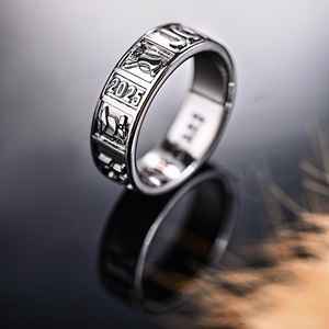 Anillo de Graduación Universitario Personalizado BOJ School Ring 068, Anillo de Colegio Secundario para Ella, con Piedra de Nacimiento, Plata 925, ¡Oferta! - Product Image 1