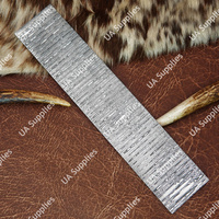 Lame vierge multifonction en acier Damas de 10 pouces, forgée à la main, personnalisable, à motif mosaïque, pleine longueur, pour la fabrication de couteaux
