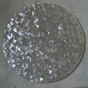 Set de table en coquillages écologiques, design moderne, blanc, taille 30 cm - Product Image 1