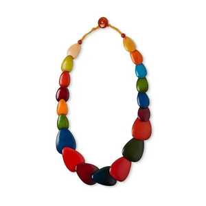 Elegant Natural Style Resin Beads <b>Necklace</b> Trendy Handmade for Women Designer <b>Statement</b> Jewelry - Product Image 2