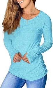 Thumb Cuff Womenswear Active Womens <b>Top</b> Athletic Stretch Yoga <b>Long</b> <b>Sleeve</b> - Product Image 2