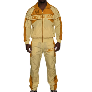 Men's <b>Pink</b> Red Solid <b>Tracksuit</b> Set Full Sleeve Zipper Front Custom Logo Sporty Breathable Polyester Loose Lightweight Winter - Product Image 3