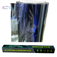 Film teinté caméléon violet-bleu 1,52*30M, isolation thermique, protection solaire UV pour pare-brise