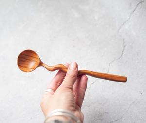 Cuillère à thé en bois durable, cuillère à café et à sucre en bois naturel, finition lisse, ustensile de cuisine réutilisable - Product Image 4