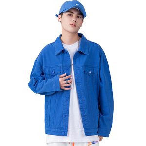 Summer/Spring New Men's Oversize <b>Denim</b> <b>Jacket</b> High Quality Organic Cotton Classic Vintage Streetwear Casual Loose Fit Breathable - Product Image 6