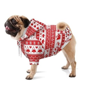 <b>Christmas</b> Nordic Pattern <b>Dog</b> Coat Knit Red White Geometric Design Winter Wear for <b>Dogs</b> Comfortable Fit - Product Image 3