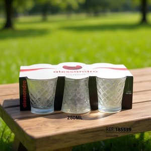 VASOS AGUA OLAS TRANS 280ML Botella de Agua de Vidrio, Categoría de Productos para Bebidas - Product Image 3