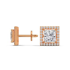 Pendientes Clásicos de Diamantes Naturales con Corte Ovalado en Oro Amarillo para Mujer, Chapados en Oro de 14k-22k, Joyería Certificada para Bodas - Product Image 2
