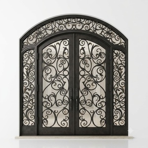 Portes d'entrée en fer forgé haut de gamme à perspective architecturale, portails métalliques personnalisés résistants à l'eau, Khang Hung Phat Traditionnel 3D - Product Image 1