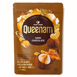 Dragées de Qualité Supérieure en Gros, Expédition Mondiale, HALAL, OEM/ODM, 75g, Noix de Cajou, Amandes, Macadamia enrobées de Chocolat Noir et Caramel - Product Image 1
