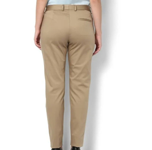 Pantalon décontracté pour femme, coupe slim, 100 % coton toile, léger, respirant, délavé à l'acide, jambe large, noir jais, avec poches latérales - Product Image 5