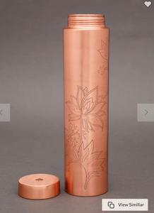 Verre élégant en laiton plaqué or gravé, capacité 250 ml, motifs floraux paisley complexes faits à la main, impression en relief 3D - Product Image 2