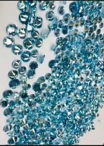 Diamante de corte único, azul elegante, CVD, cultivado en laboratorio, redondo brillante, 2.40-2.50mm, VVS1-VVS2, suelto, Maharashtra Watch - Product Image 1