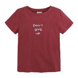 Camiseta de algodón de manga corta para niños con estampado de letras, camiseta suave y transpirable con cuello redondo, camiseta de algodón para niños pequeños de verano - Product Image 3