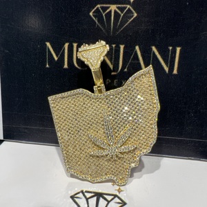 Colgante con Inicial 3D de Moissanita y Diamantes VVS Estilo Hip Hop, Personalizado, con Certificado IGI, para Hombre y Mujer, Joyería Fina para Fiestas - Product Image 3