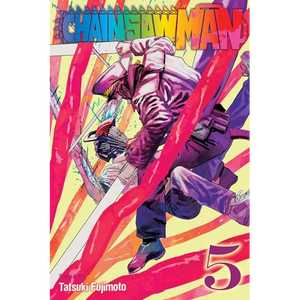 Chainsaw Man Volume 5 par l'auteur Tatsuki Fujimoto, livre broché personnalisé, impression de couverture souple - Product Image 1