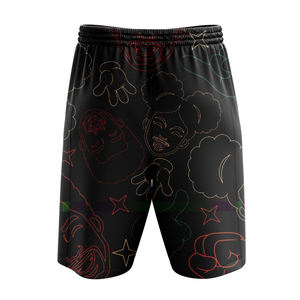 Shorts décontractés personnalisés 100 % polyester respirant avec cordon de serrage pour hommes – Idéal pour le basketball, la gym, l'entraînement et la plage - Product Image 2