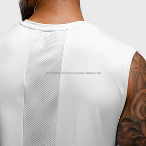Camiseta Deportiva de Compresión, Camiseta sin Mangas de Viscosa, Ropa Deportiva, Camiseta Interior para Entrenamiento, Camiseta Blanca para Gimnasio, Camiseta sin Mangas para Hombre - Product Image 2