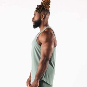 Débardeur stringer personnalisé pour homme, idéal pour la gym, le fitness et la musculation, en polyester/coton, séchage rapide, sans manches, col rond - Product Image 4