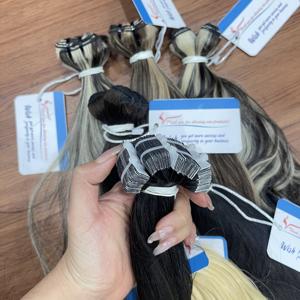 Extensions de cheveux de haute qualité, 100% cheveux humains, couleur naturelle, trame en kératine, cheveux vierges non traités, meilleur fournisseur au Vietnam. - Product Image 4