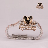 Jam Tangan Berlian Moissanite Mewah Terlaris untuk Pria, Arloji Fashion Premium dengan Casing Baja Tahan Karat dan Tali Jam yang Dapat Disesuaikan