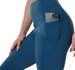 Custom Women's <b>High</b>-<b>Waist</b> Yoga Pant <b>Leggings</b> Polyester Spandex Activewear Push-up <b>Tummy</b> <b>Control</b> Features Solid Elastic <b>Waist</b> - Product Image 2