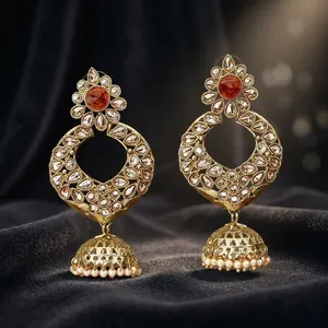Mehndi — placage jhumki, 8945 Orange, Style Chand, couleur Orange - Product Image 2