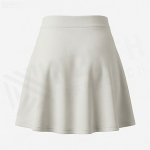 Women A-Line Mini <b>Skirt</b> Solid Color <b>Elastic</b> Waist Comfortable Casual Wear All Seasons Spandex Polyester Fabric - Product Image 2
