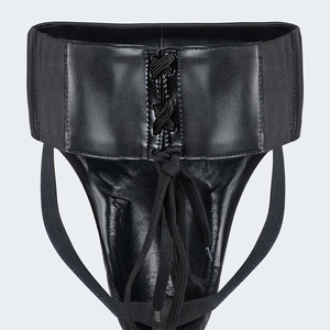 Protège-entrejambe de boxe personnalisé en cuir PU pour homme, équipement de protection pour adultes, équipement de sécurité sportive, couleur unie, fermeture auto-agrippante - Product Image 6