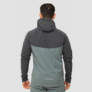 Chaqueta de Forro Polar con Capucha para Hombre, Diseño Color Block, Cierre Frontal con Cremallera, Resistente al Viento, Estilo Casual para Otoño, Corte Regular, Exterior de Poliéster - Product Image 2