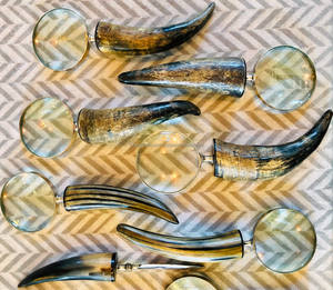 Fait à la main Inde écologique Buffalo Ram Goad Corne Poignée Loupe Élégant Haute Animal FWE Nautique Conception Artisanat Naturel - Product Image 6