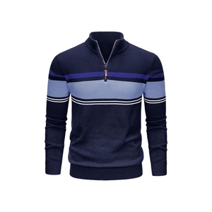 INDEX SPORTS WEAR Sudadera de Forro Polar Verde para Hombre, Cierre de Cremallera de un Cuarto, Corte Regular, Color Sólido, Deportiva, Manga Larga, para Otoño - Product Image 5